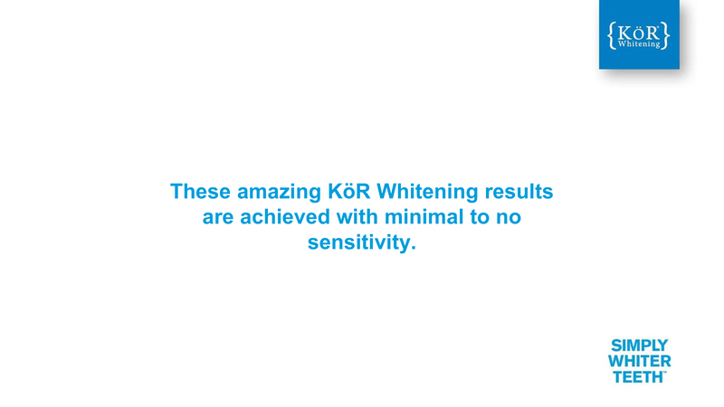 These Amazing Kör Whitening Results Are Achieved With Minimal To No Sensitivity